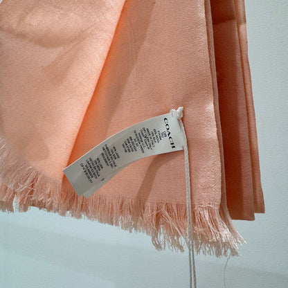 COACH LONG SCARF 195 CM IN LIGHT PINK CASHMERE 332743
