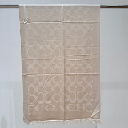 COACH LONG SCARF 195 CM IN BEIGE CASHMERE 332744