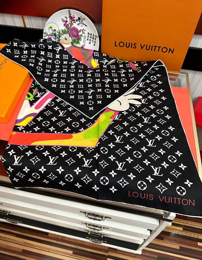 LOUIS VUITTON LV SCARF 90 CM IN SILK 10