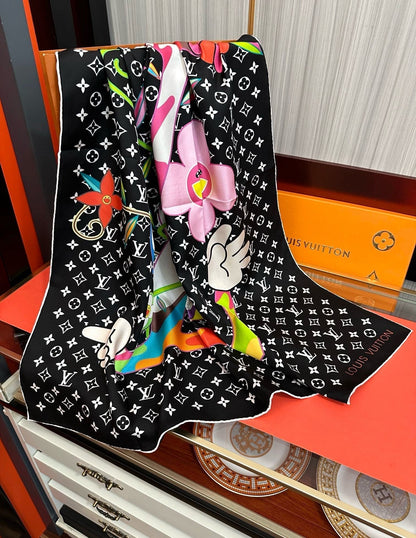 LOUIS VUITTON LV SCARF 90 CM IN SILK 10