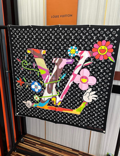 LOUIS VUITTON LV SCARF 90 CM IN SILK 10
