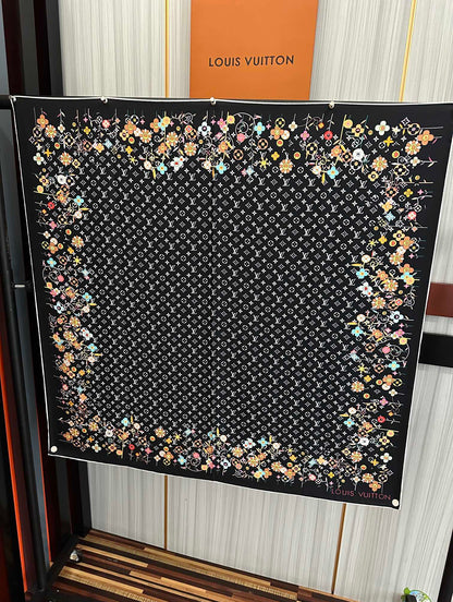 LOUIS VUITTON LV SCARF 90 CM IN SILK 730541