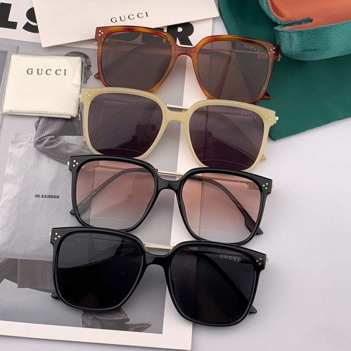 GUCCI SQUARE FRAME SUNGLASSES G7108 IN ACETATE