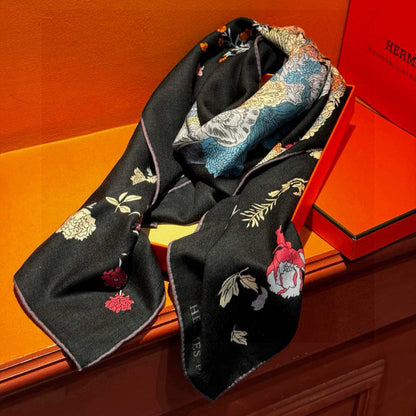 HERMES HERMES 25S SCARF 140 IN CASERE SILK 709657