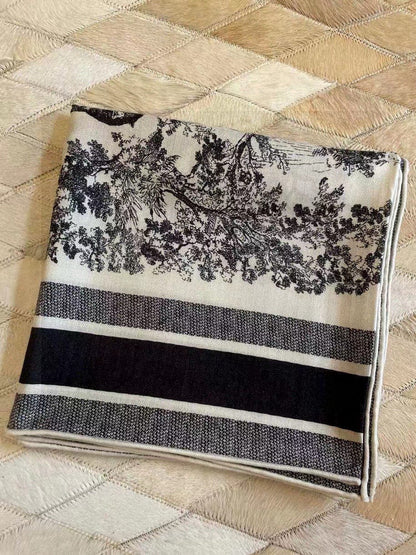 DIOR SCARF 110 CM IN COTTON-SILK FABRIC 730606