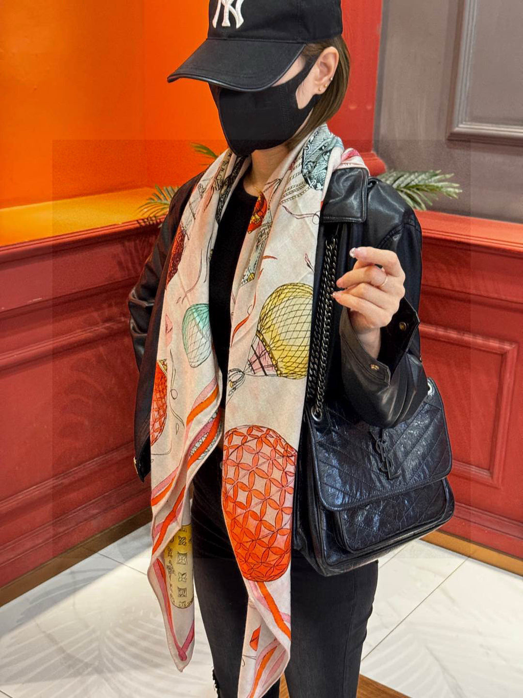 LOUIS VUITTON LV SCARF 140 CM IN WOOL MIX SILK 735799