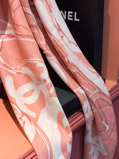 CHANEL 25S SCARF 135 CM IN CASHMERE SILK 941789