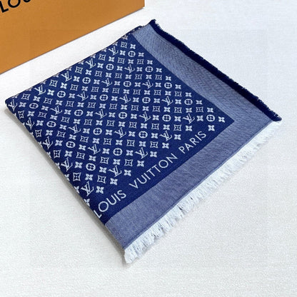 LOUIS VUITTON LV SCARF 120 CM IN WOOL MIX SILK 737298