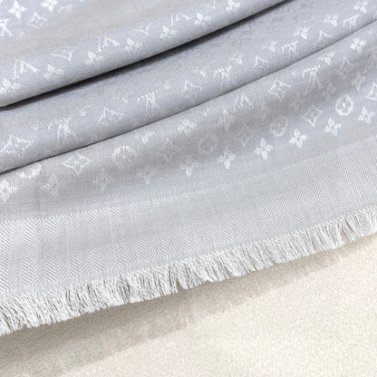 LOUIS VUITTON LV SCARF 120 CM IN WOOL MIX SILK 737300
