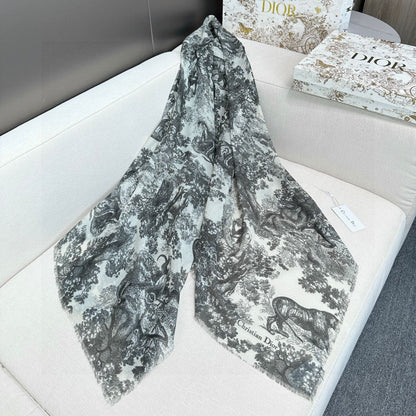 DIOR SCARF 180 CM IN CASHMERE-SILK BLEND 706550