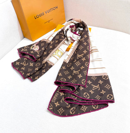 LOUIS VUITTON LV SCARF 140 CM IN SILK 721536