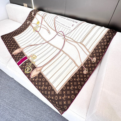 LOUIS VUITTON LV SCARF 140 CM IN SILK 721536
