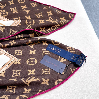 LOUIS VUITTON LV SCARF 140 CM IN SILK 721536