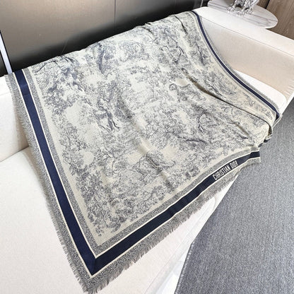 DIOR SCARF 140 CM IN SILK MIX WOOL 733928