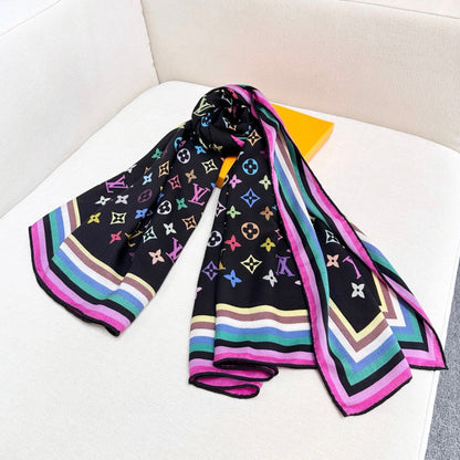 LOUIS VUITTON LV SCARF 134 CM IN WOOL MIX SILK 719982