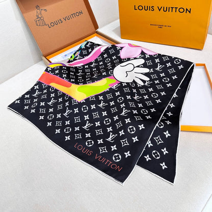 LOUIS VUITTON LV SCARF 90 CM IN SILK 721521