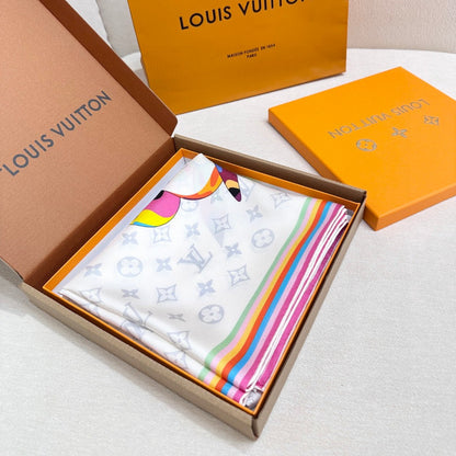 LOUIS VUITTON LV SCARF 90 CM IN SILK 729027