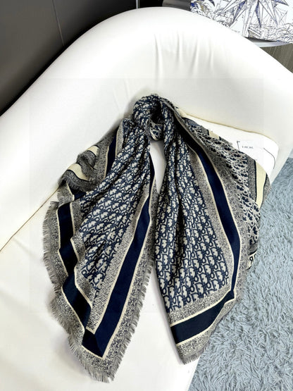DIOR SCARF 140 CM IN SILK-WOOL BLEND 702040