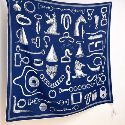 HERMES HERMES 25S SCARF 135 IN CASERE SILK 854594