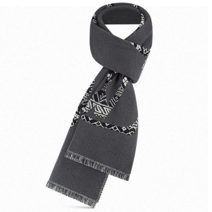 LOUIS VUITTON SCARF 200 CM IN MOUSE GRAY WOOL 390039