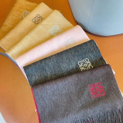 LOEWE SCARF 180 CM IN COLORFUL CASHMERE AND WOOL 411658