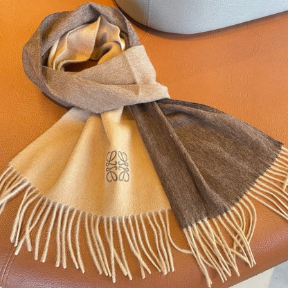 LOEWE SCARF 180 CM IN COLORFUL CASHMERE AND WOOL 411660