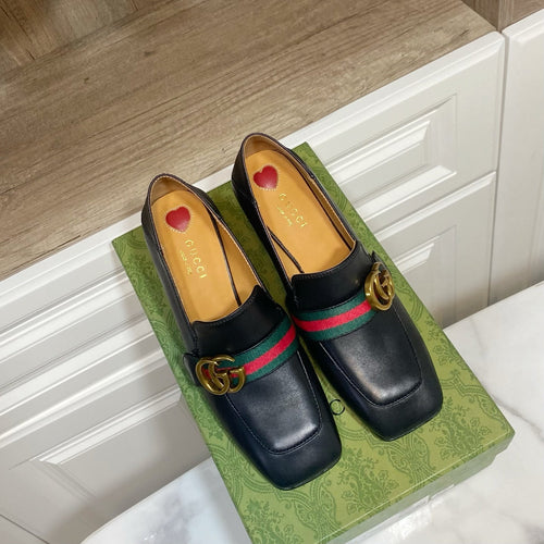 GUCCI 26S LOAFERS 75 MM IN BLACK CALFSKIN STYLE 1