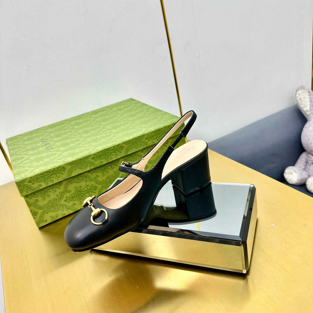 GUCCI HORSEBIT PUMP IN BLACK SHEEPSKIN
