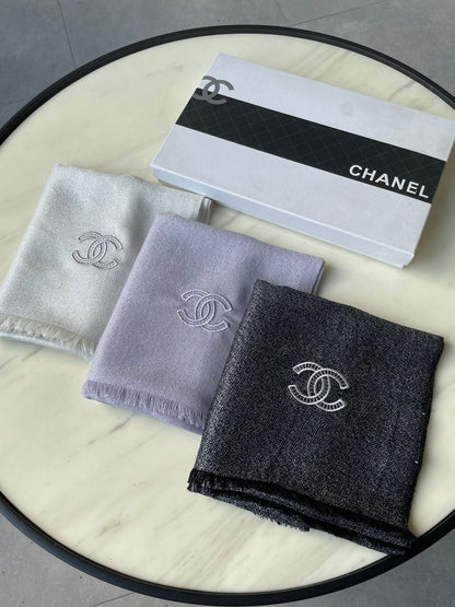 CHANEL SCARF 210 CM IN PASTEL PURPLE CASHMERE  402209