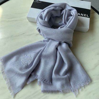 CHANEL SCARF 210 CM IN PASTEL PURPLE CASHMERE  402209