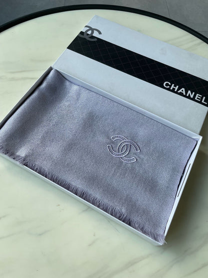 CHANEL SCARF 210 CM IN PASTEL PURPLE CASHMERE  402209
