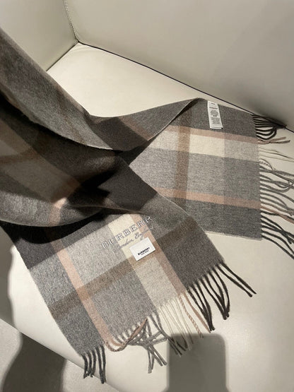 BURBERRY SCARF 180 CM IN GRAPHITE GRAY CASHMERE 408783