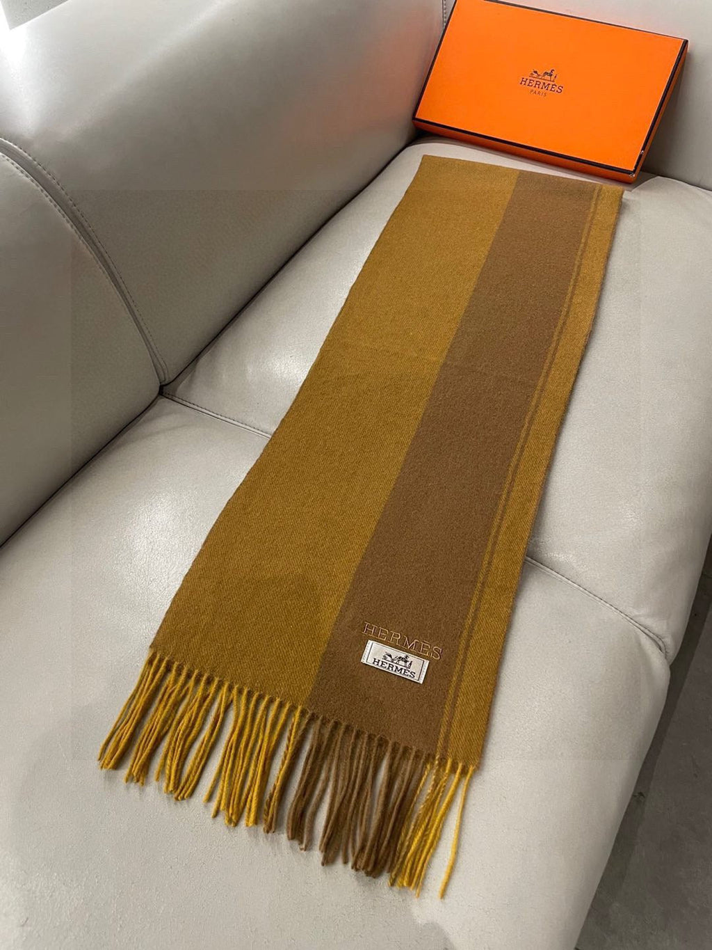 HERMES HERMES 25S SCARF 180 IN CASERE 989575
