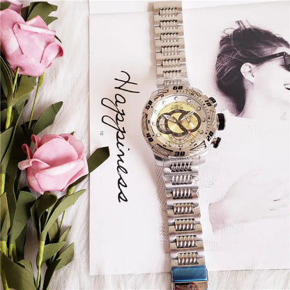 Invicta Silver Gold Cable Watch - Hình 2