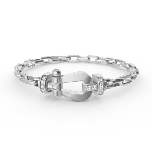 FRED FORCE LARGE HORSESHOE CLASP METAL BRACELET