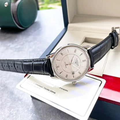 Longines Diamond Dial Leather Watch - Hình 2