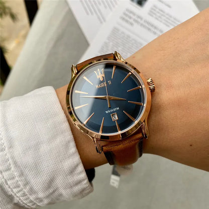 Maserati Blue Leather Rose Gold - Hình 2
