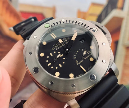 submersible Panerai Black Dial Rubber Strap - Hình 5