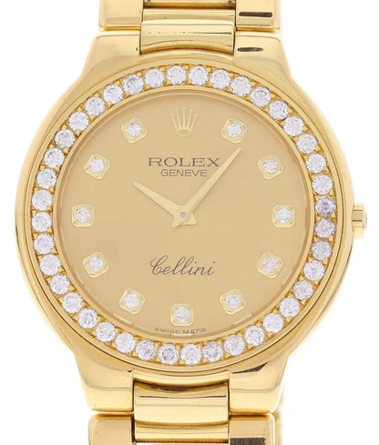 Rolex Cellini Gold Diamond Bezel - Hình 4