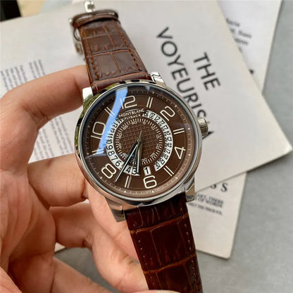 Montblanc Brown Leather Watch - Hình 3