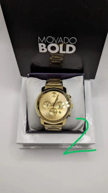 Movado Gold Mesh Chronograph - Hình 2