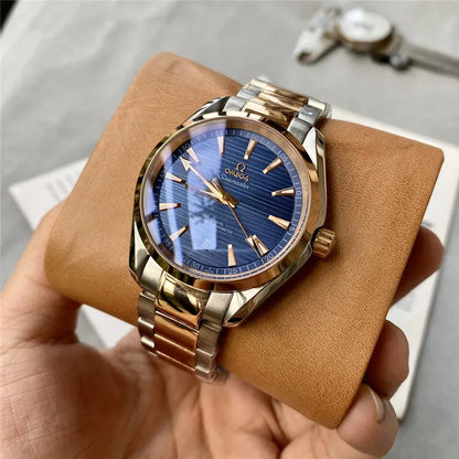 Omega Blue Dial Two Tone