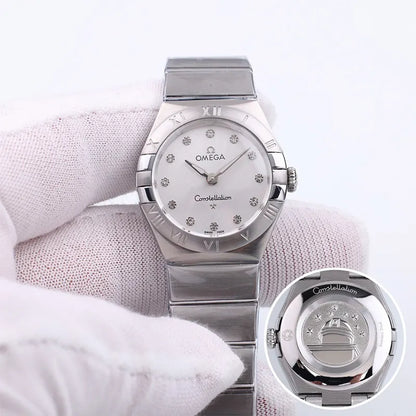 Omega Diamond Steel Bracelet