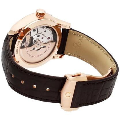 Omega Rose Gold Leather Watch - Hình 2