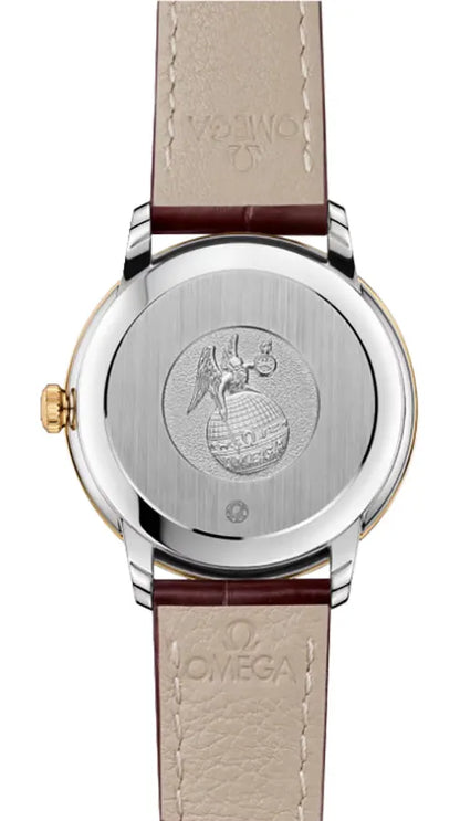 Omega De Ville Gold Champagne Diamond Leather - Hình 2