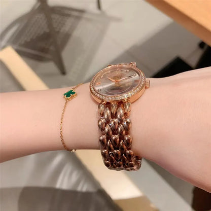 de Omega Rose Gold Diamond Bezel - Hình 5