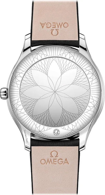 de Omega Diamond Bezel Black Strap - Hình 2