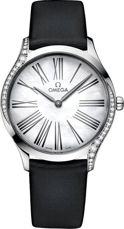 Omega De Ville Diamond Bezel Black Fabric