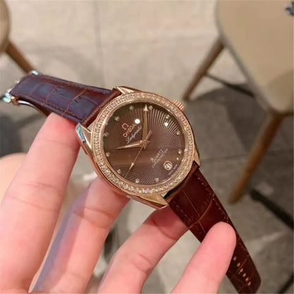 Omega Ladymatic Brown Diamond - Hình 6