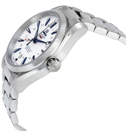 blue Omega Seamaster GMT White Dial - Hình 2